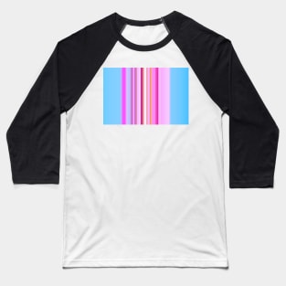 Candy Stripes Blue and Pink Baseball T-Shirt